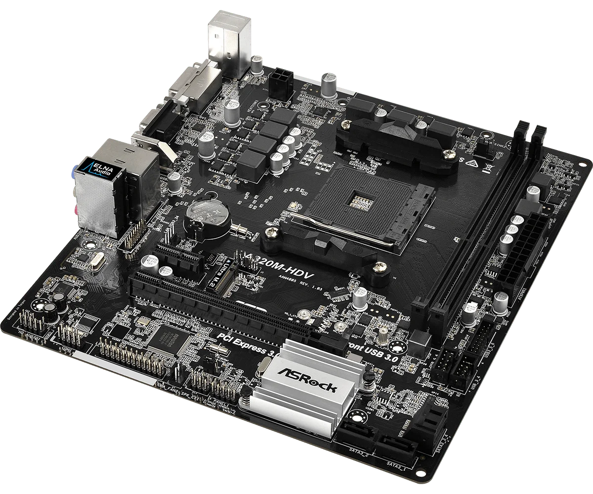 Полный ASROCK AMD A320 чипсет AM4 интерфейс A320M-HDV Настольный ПК материнская плата Micro-ATX