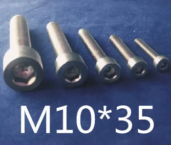 

New Free Shipping 20pcs M10X35 M10 Thread 10mm Diameter 35mm Length Hex socket head cap screw Titanium Ti Screw