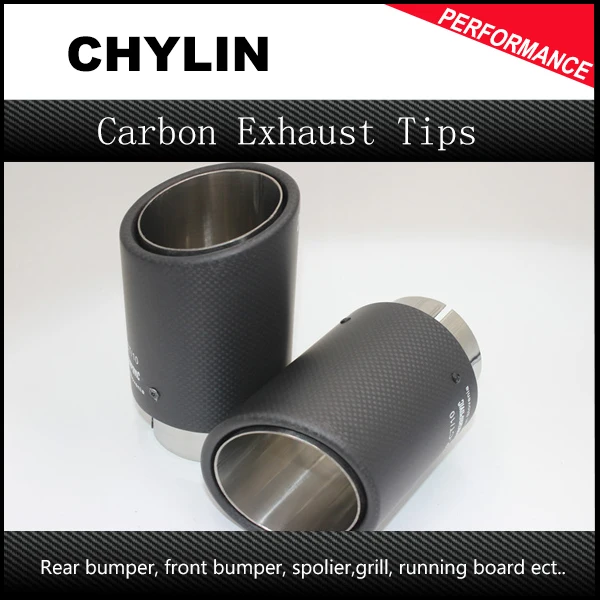 

Akrapovic Car Exhaust 2.5inch Inlet (3.5inch Outlet) Universal Dry Carbon Fiber Exhaust Tip Muffler Stainless Steel Car Exhaust