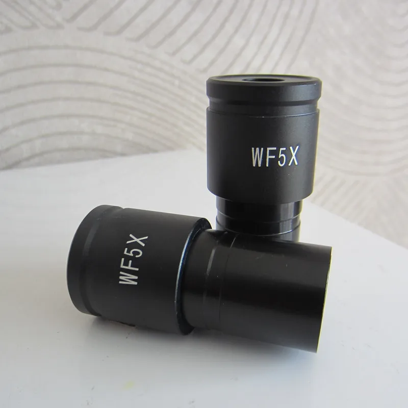 2pcs WF5/20mm Wide Angle Biological Microscope Eyepiece Lens with