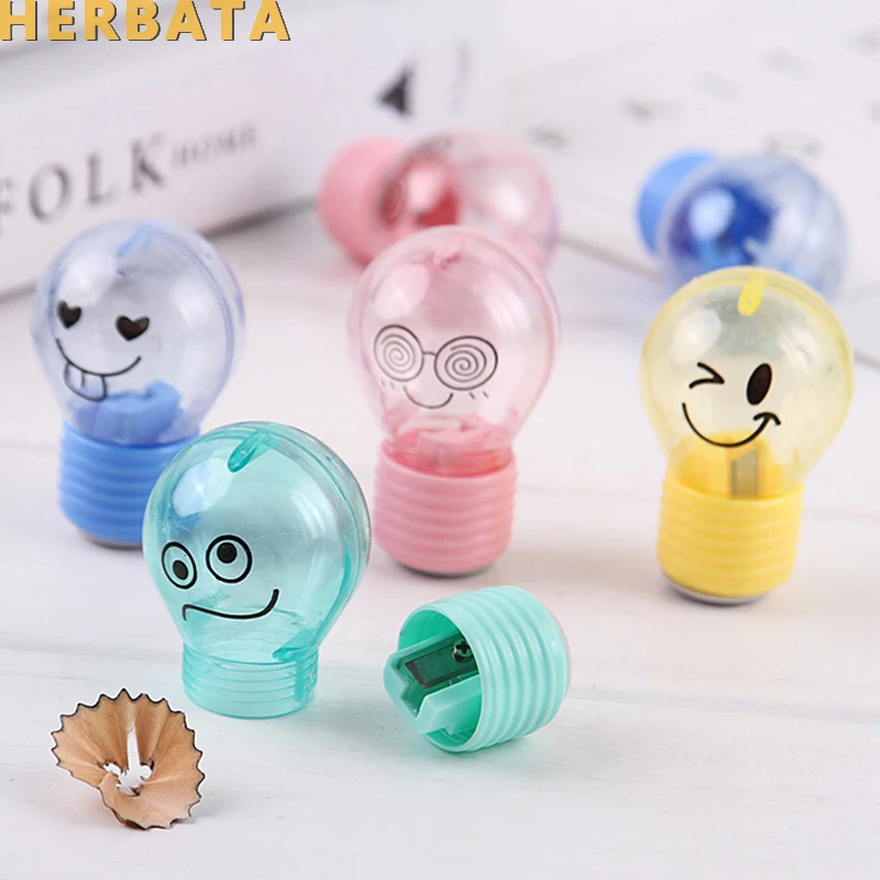 

Free Shipping Creative Stationery Light Bulb Shape Pencil Sharpener Pencil Sharpener Single Hole Pen Planer Sacapuntas CL-2211