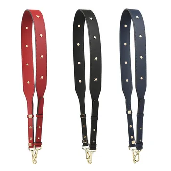 

109~117cm Five Pointed Star Sequin Belt Bags Strap Accessories for Women Shoulder Bag PU Leather Adjustable Handbag Handle