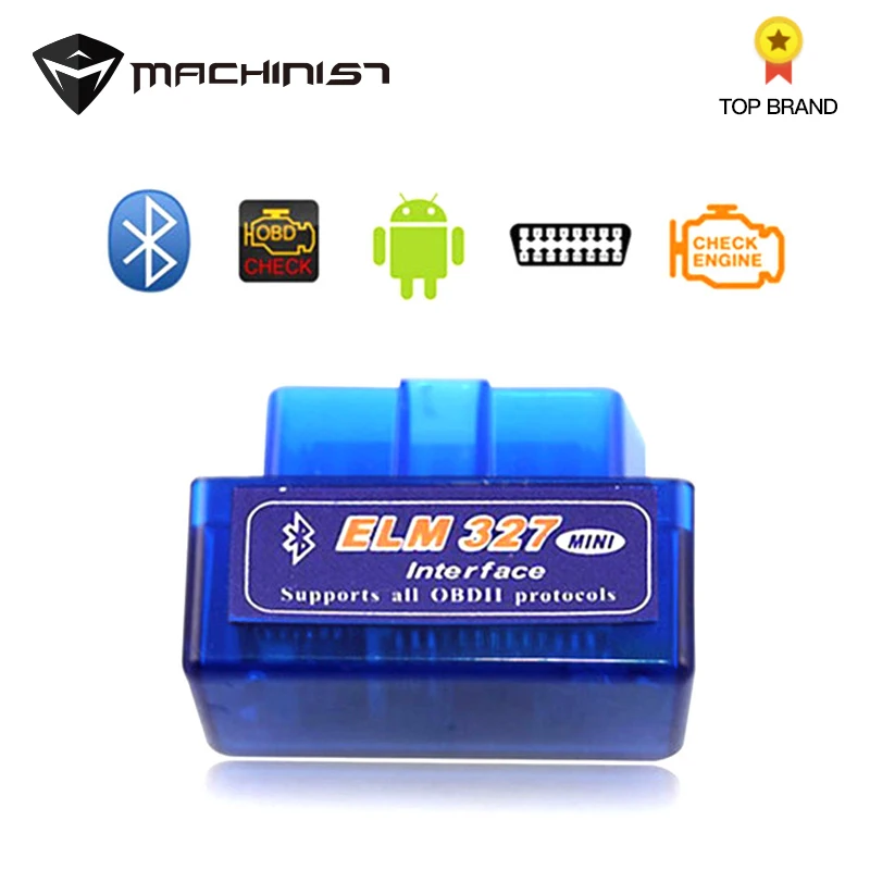 Мини ELM327 OBD2 V2.1/V1.5 Bluetooth автомобильный беспроводной диагностический инструмент
