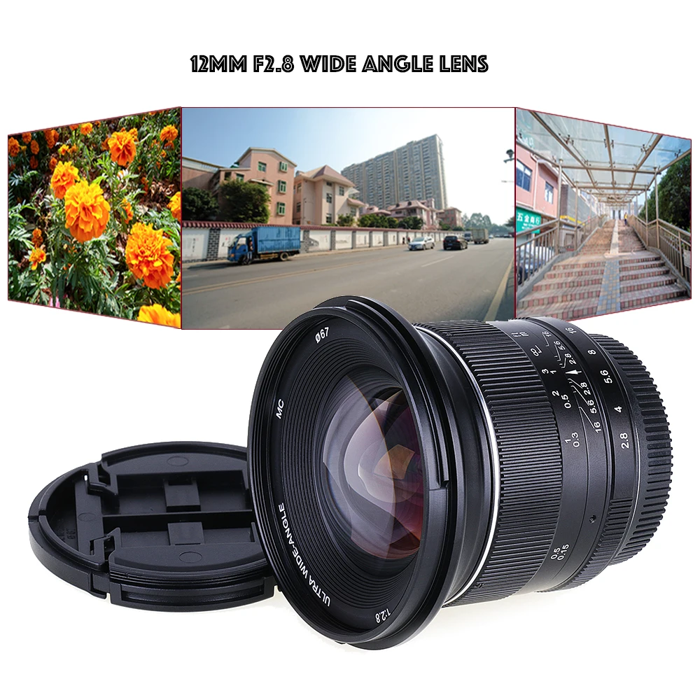Новый 12 мм F2.8 f/2 8 ручной широкоугольный объектив для Fujifilm Fuji FX X T10 T2 T1 A3 A2 A1 PRO2 PRO1 E2 E1