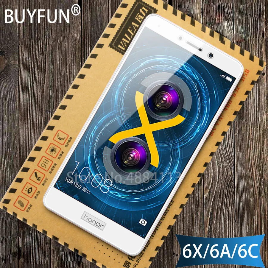 Экран протектор чехол для Huawei Honor 6x закаленное Стекло 6C Pro 6A 6 х C CPro 6a 6c Защитная