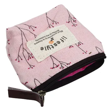 

New Fashion Women Small Canvas Purse Zip Wallet Lady Coin Case Bag Handbag Key Holder Hand bags