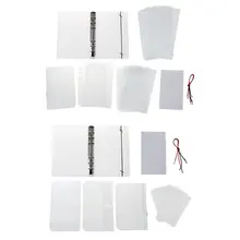 1 набор прозрачных переплетных листов, Размер А6, внутренняя Обложка для страниц, блокнот, дневник, планировщик, коллекция офисных принадлежностей