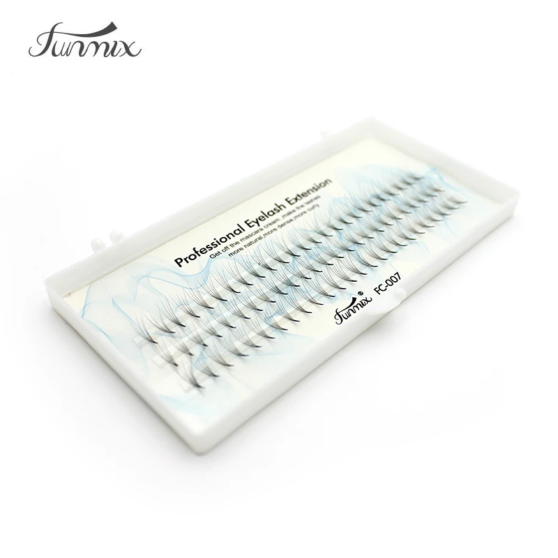 

High Quality Fans 5D Faux mink lashes Russian volume eyelash extension Thick 0.07mm C curl Premade Eye lash
