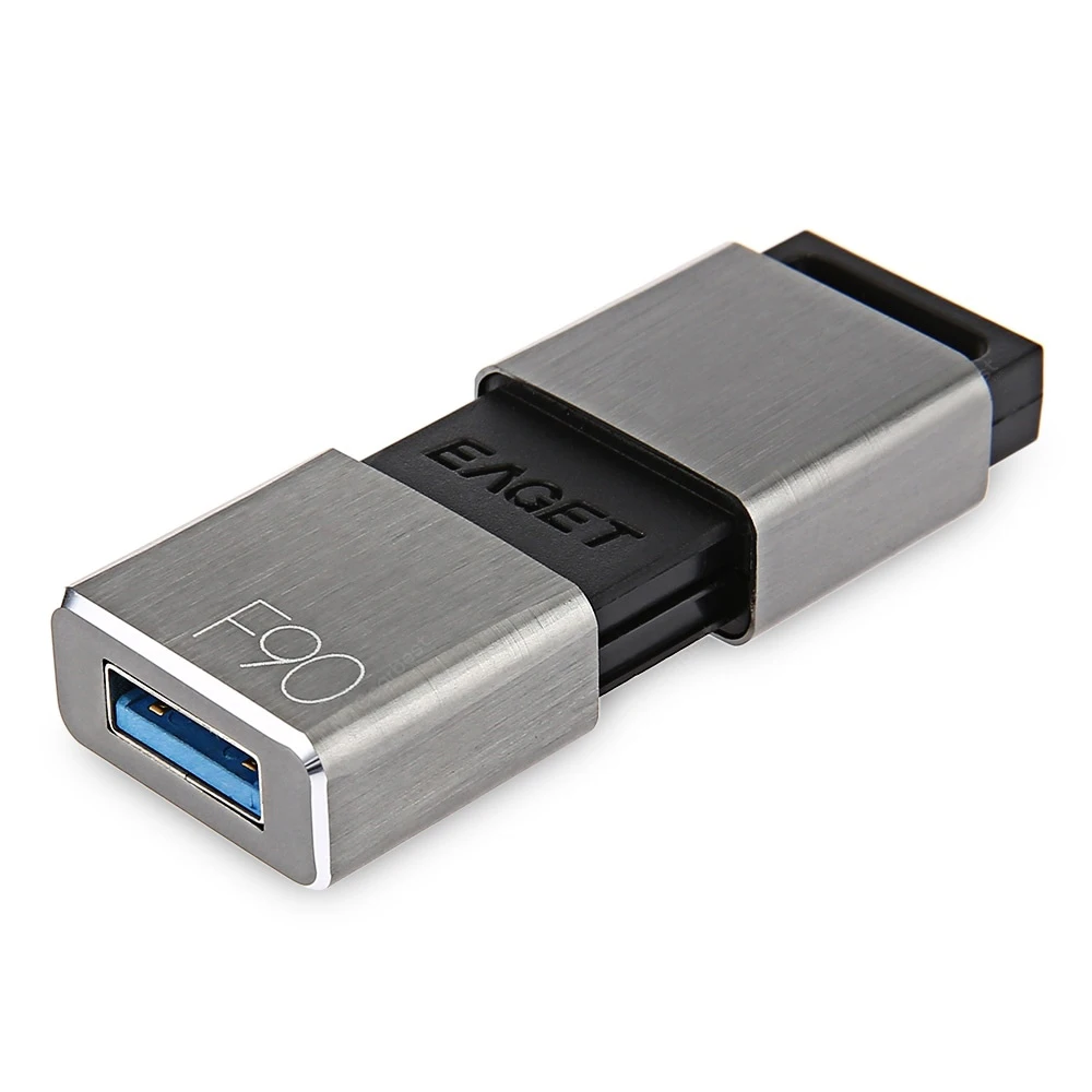 Eaget F90 USB 3,0 U диск памяти устройство хранения 16 ГБ 32 ГБ 64 Гб 128 ГБ 256 ГБ USB 3,0 Высокоскоростная металлическая Флешка для ПК ноутбука телефона