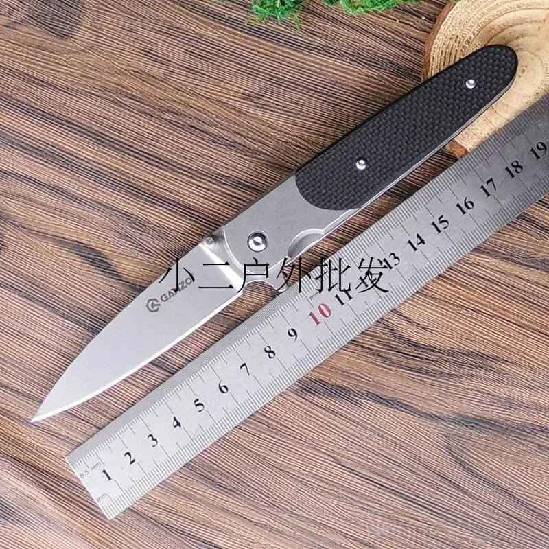 58-60HRC Ganzo G743-2 440C G10 или деревянная ручка складной нож инструмент для выживания кемпинга охотничий карманный нож тактический edc Открытый инструмент - Цвет: Черный