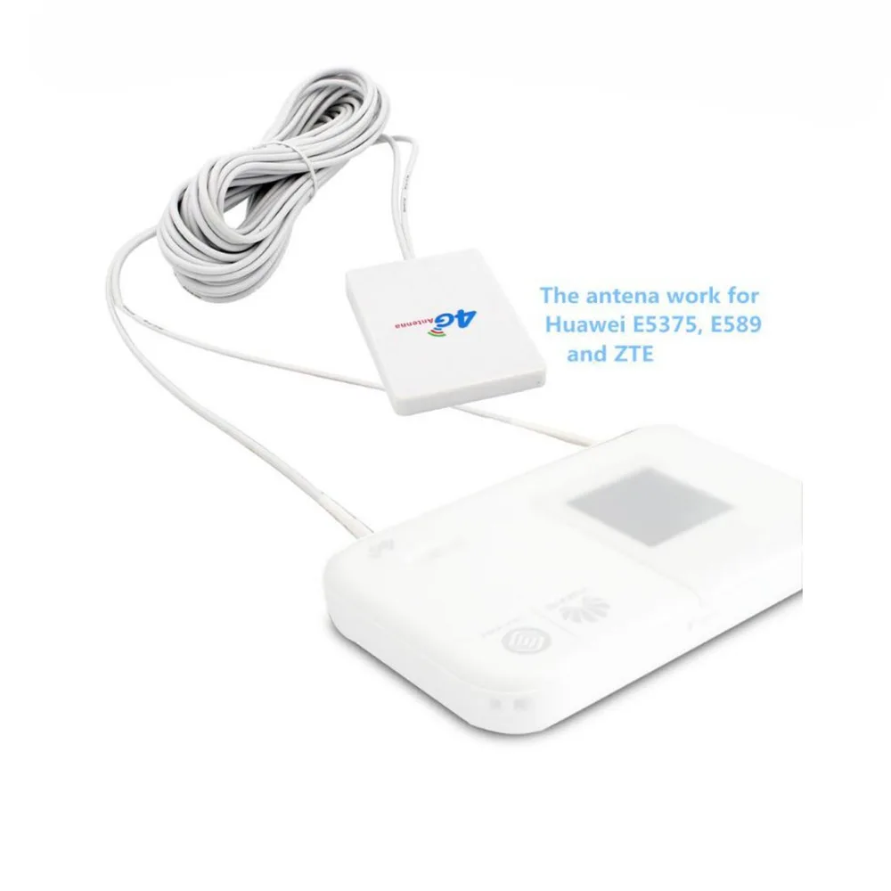 

4G/3G LTE Aerial WiFi Small Panel Antenna 10dbi with 2 Extension Cables 3Meters TS9/CRC9/SMA Connector for HUAWEI ZTE Modem NEW