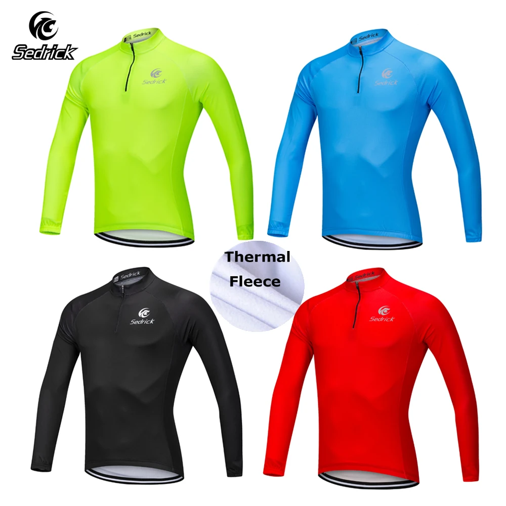 

Sedrick Long Sleeve Warm Winter Road Bike MTB Team Pro Cycle Jersey Racing Thermal Fleece Cycling Clothing Top Shirts Jerseys