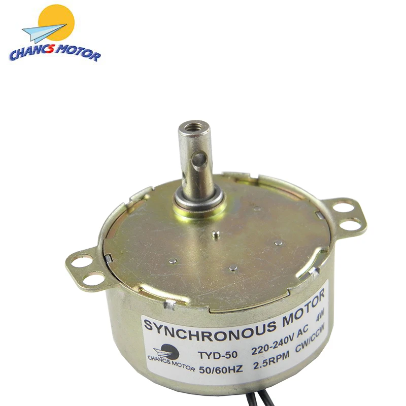 

CHANCS TYD-50 AC 220V Synchronous Motor 2.5RPM CW/CCW Small Electric Motor