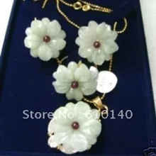 3 шт. jewelry цветок ожерелье серьги Ring8 комплект