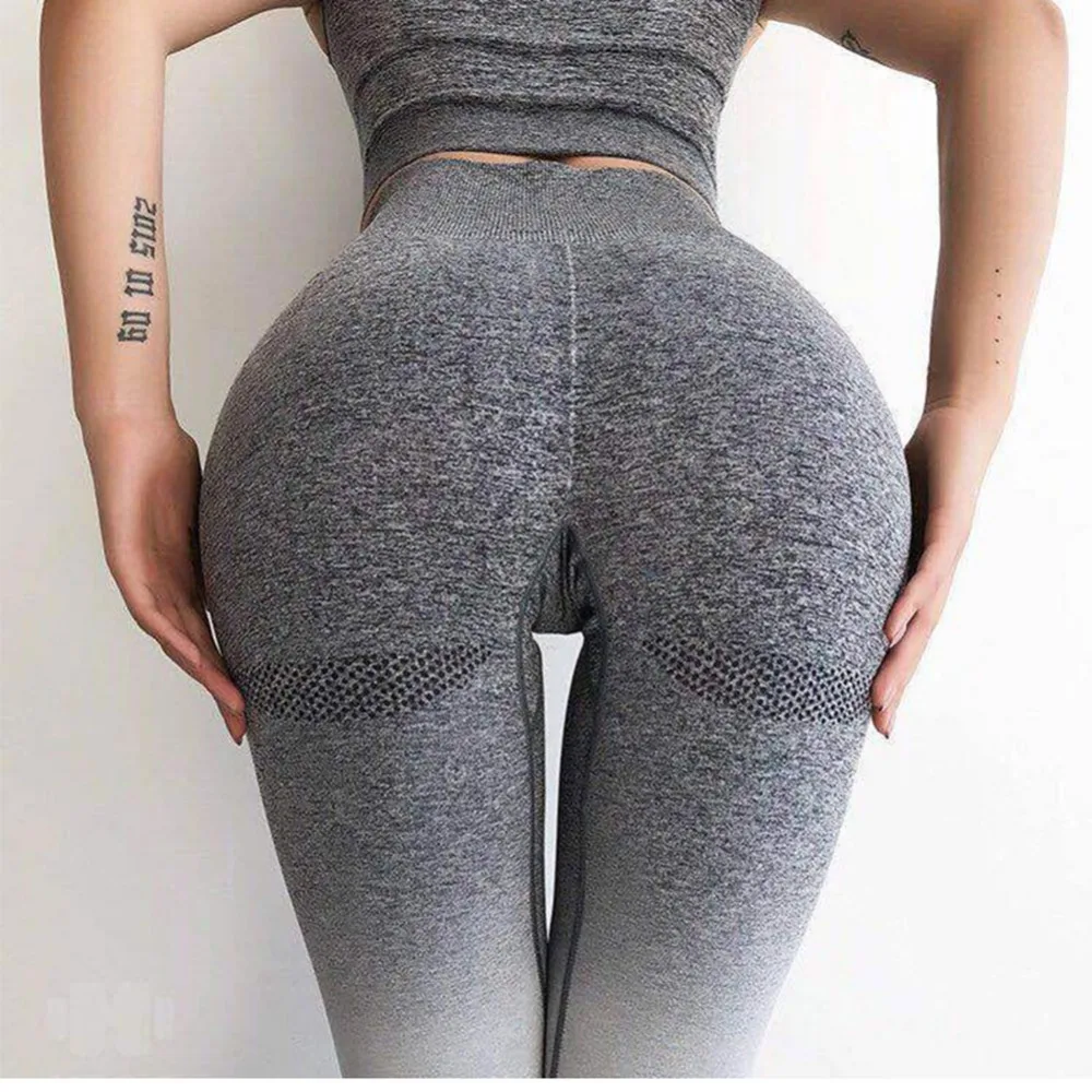 JGS1996 Energy Seamless Leggings High Waist Yoga Pants Workout Gym Leggings Scrunch Butt leggings Gradient Sport Yoga Leggings