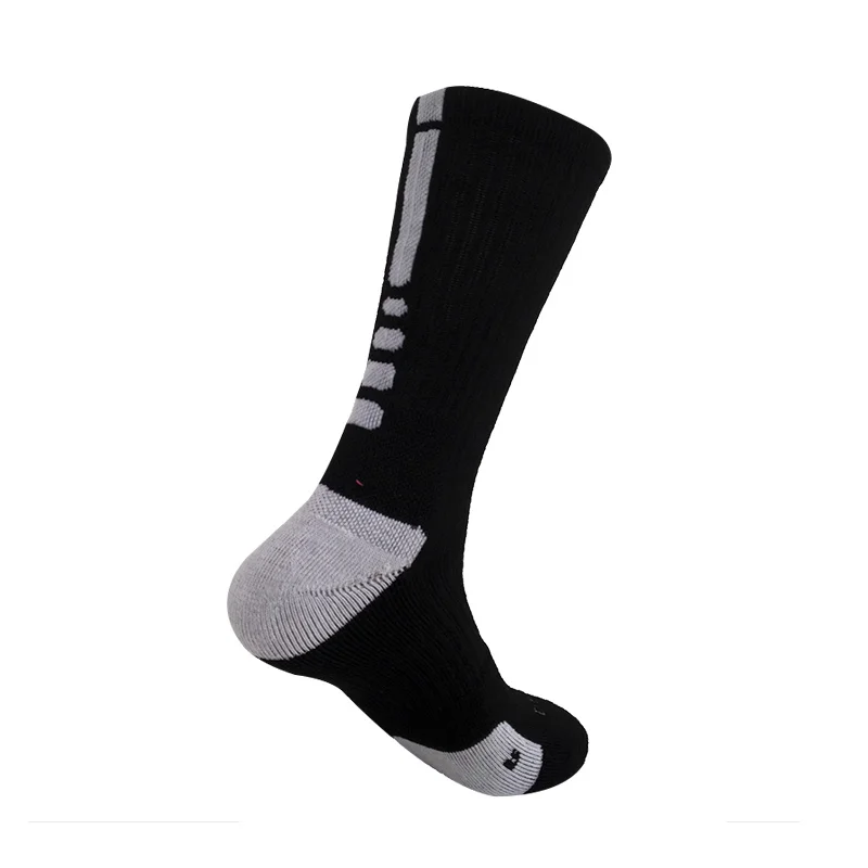 5 Pair Screw Thread Men's Sport Socks Solid Color Non-slip Four Seasons Male Medium Socks Cotton Thick Breathable Absorption (4)