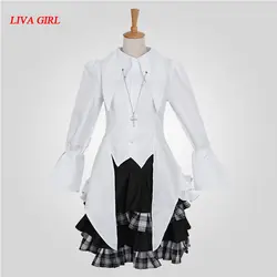 Аниме Yosuga не Сора Касугано Сора Лолита Косплэй костюм белая блузка и в клетку юбка S/M/L