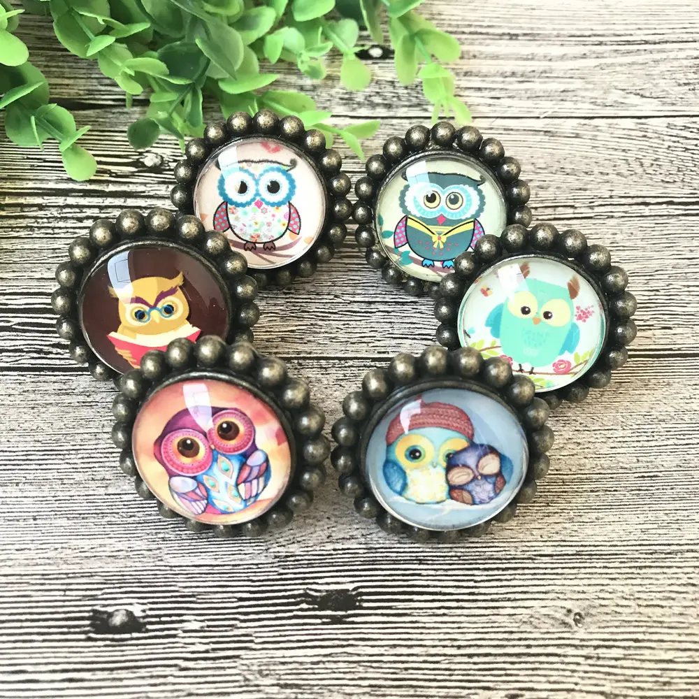 Kid's Room OWL Cupboard Door Knobs and Handles Kitchen Knob