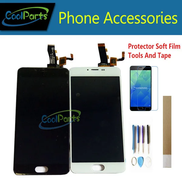 

For Meizu M5 M611A M611D M611H M611Y For Meizu M5 Mini LCD Display With Touch Screen Digitizer Black White Color With Kits