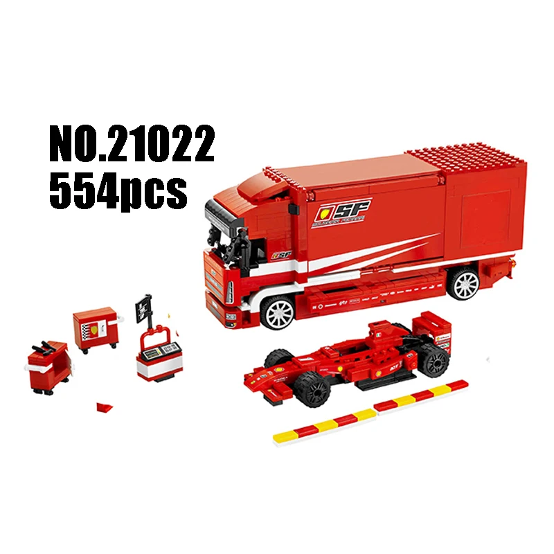 

Models Building Toy F1 Automobile Carrier 554pcs 21022 Building Blocks Compatible Lego Technic Speed Toys & Hobbies