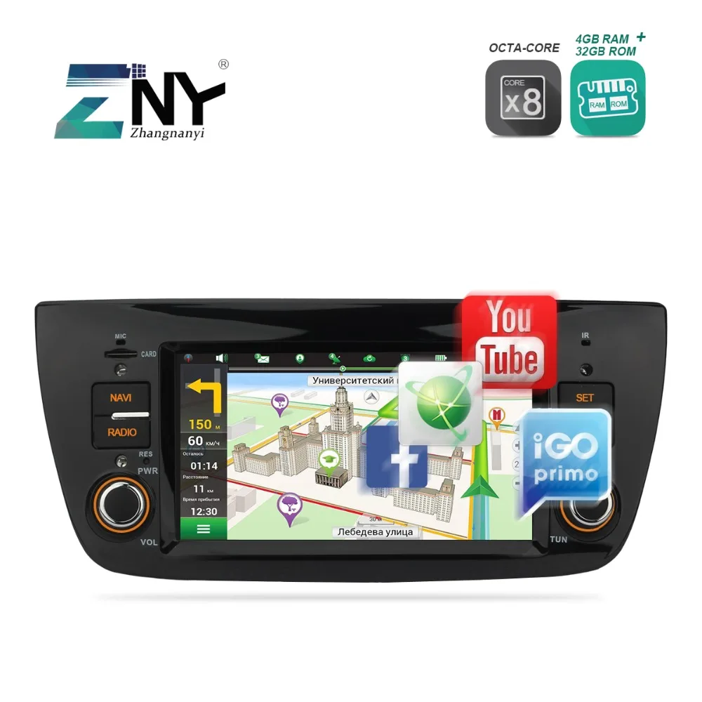 Sale Android 8.0 Car GPS Stereo For Fiat Doblo 2010 2011 2012 2013 2014 2015 Auto Radio FM RDS WiFi Audio Navigation Backup Camera 2