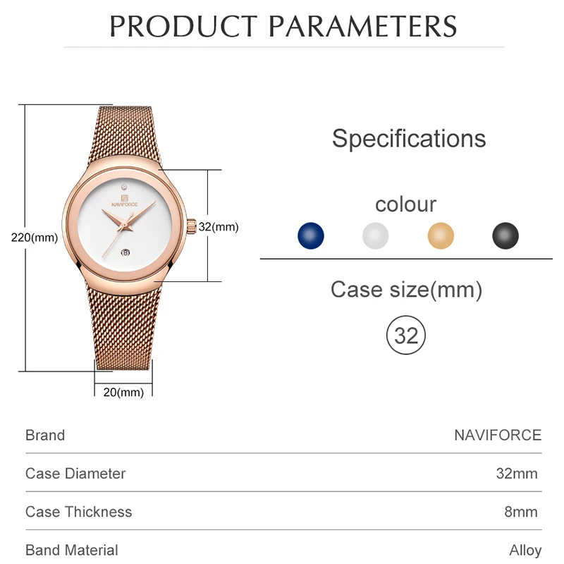 NAVIFORCE, женские часы, Лидирующий бренд, Роскошные, нержавеющая сталь, женские часы, женская мода, кварцевые часы, Reloj Mujer, Relogio Feminino