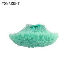 Новая юбка для детей, модное Сетчатое бальное платье для маленьких девочек, детская юбка-пачка, шифоновая Пышная юбка-балерина для девочек