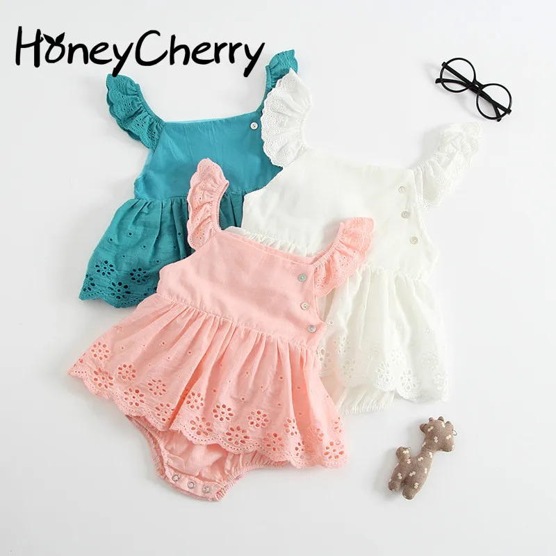 

Summer New Baby Girls Romper Kazakhstan Skirt Cotton Embroidery Triangle Climb Clothes Baby Girl Clothes romper Baby