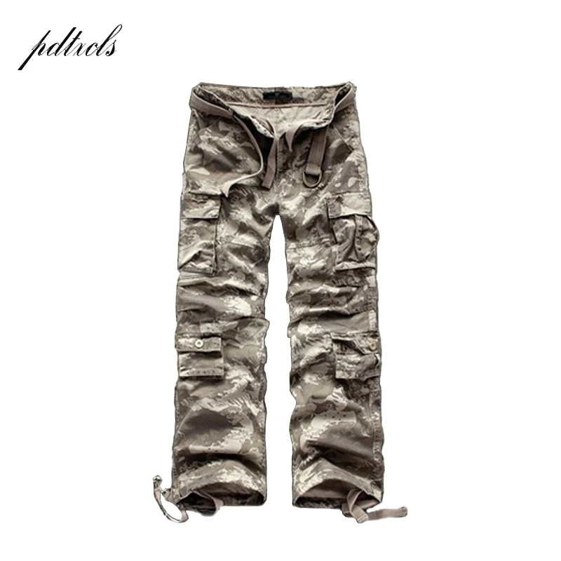 PDTXClS, хит, военные брюки карго для мужчин, хлопок, высокое качество, тактические брюки, повседневные брюки для мужчин, Pantalon Hombre(свободный пояс - Цвет: camouflage B