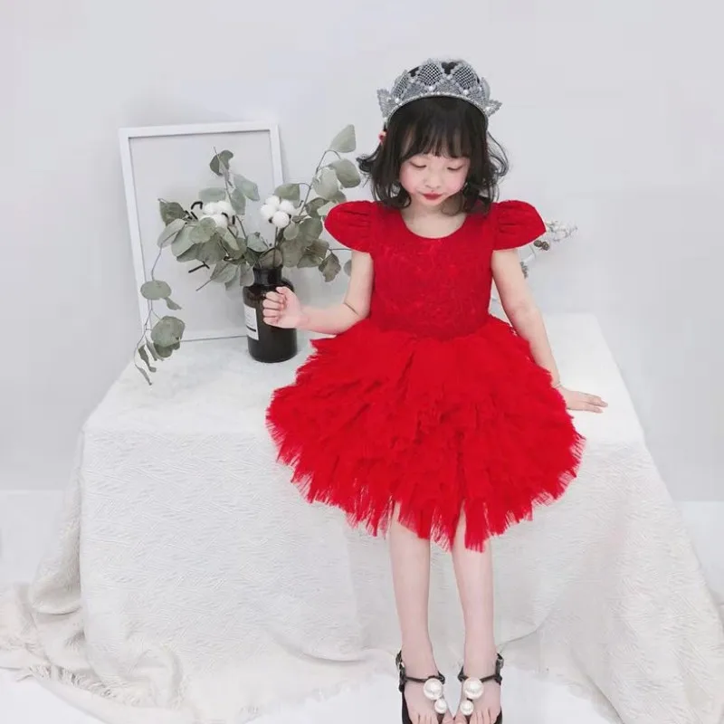 

3-8 Years Baby Girl Clothing Dress Princess Party Lace Dresses Girls Dress Birthday Ball Gown Tutu Vestidos GDR652