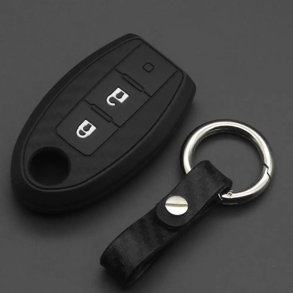 Premium Carbon Silicone Car Key Protector Cover