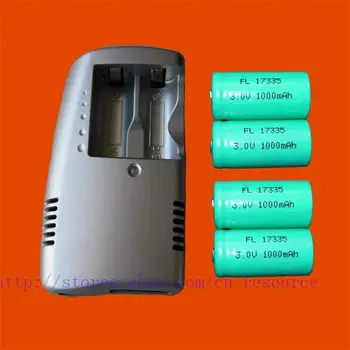 

4 x Rechargeable CR123A 3.0V Battery +quick Charger