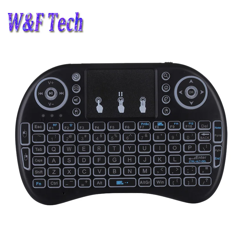 

5pcs i8 backlit mini wireless keyboard with touch pad 2.4G Multi-Media Remote Control Backlight air mouse for TV BOX X96 MINI