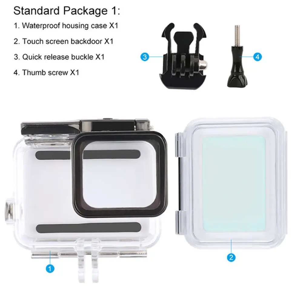 

Underwater Diving Waterproof Housing Case Dive Color Lens Filter Kit for GoPro Hero 5 6 7 Camera Accessories