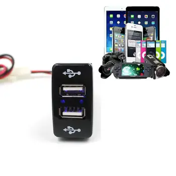 

Car 12V 5V 3.3A Dual USB Ports Dashboard Mount Charger For TOYOTA VIGO 2020 New Dropshipping Electronics For mazda for BMW x1 x3