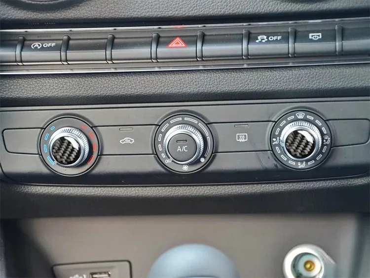 Для Audi A3 2014 2018 100% Настоящее углеродное волокно автомобильный Кондиционер