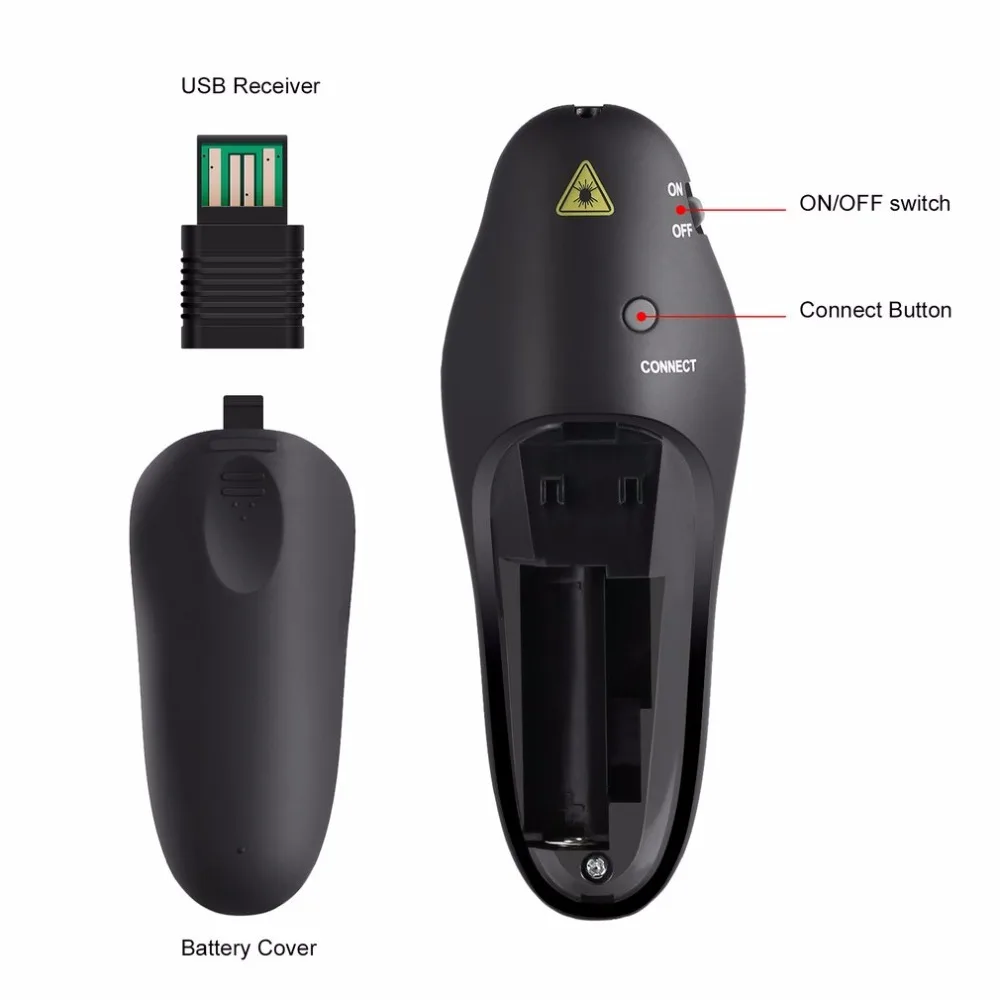 2.4 GHz اللاسلكية عن بعد الأحمر مؤشر ليزر مقدم الأحمر مؤشر ليزر s القلم USB RF التحكم عن بعد PPT باور بوينت عرض