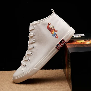 

Justice League Various Hero TheFlash Cool Cartoon Printing High Heel Canvas Uppers Sneakers College Personalise Fashion Casual