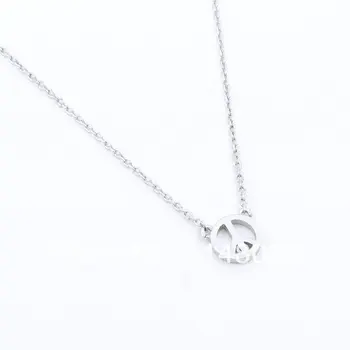 

Fashion hotting sale Silver exquisite workmanship Peace Sign Necklace for peace loving people