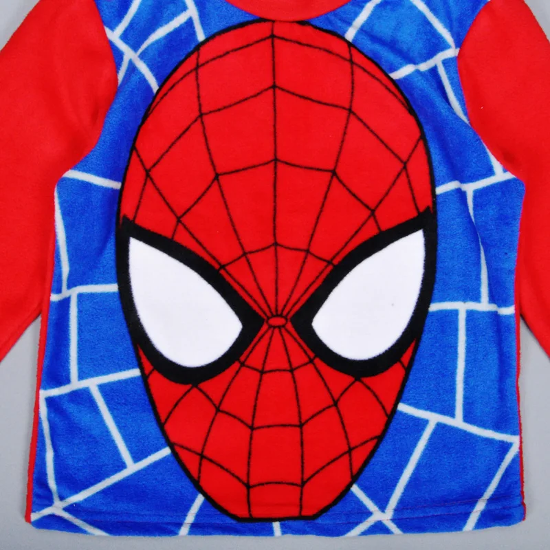 Пижамный комплект с человеком-пауком, топы с длинными рукавами с рисунком Человека-паука+ штаны детская одежда из 2 предметов осенне-зимний комплект одежды для мальчиков