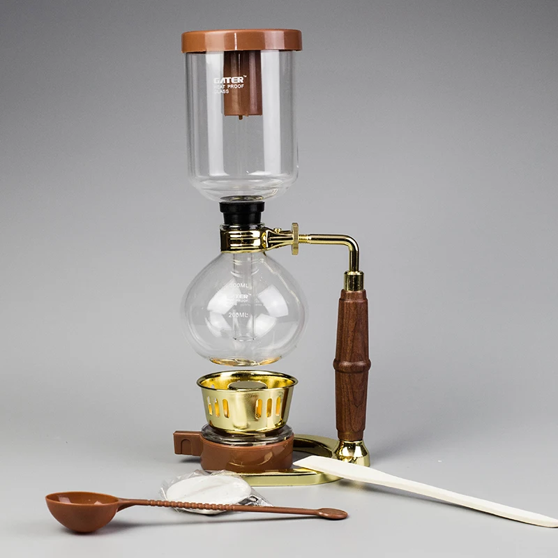 Syphon Coffee Maker 3Cups New Gold 300ml Siphon Coffee Filter Tea