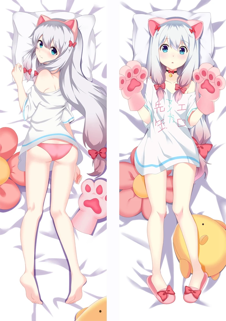 

Free Shipping Original design Japanese Anime hugging pillow case (Peach Skin Eromanga Sensei Sagiri Izumi 94028