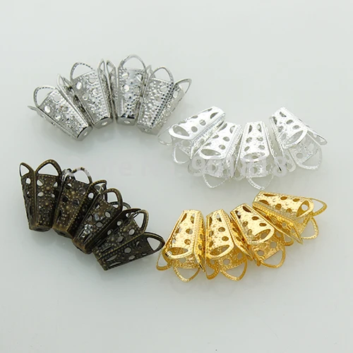 

Gold Silver Bronze Rhodium Color Flower Metal Bead Caps 250pc/lot 16*11mm DIY Jewelry Accessories Findings F2409