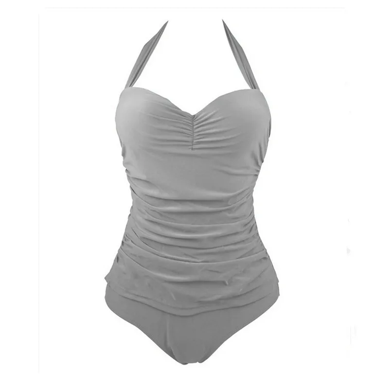 

2017 New Swimwear Solid Swimsuit Women Sexy One Piece Biquini Set Women Lady Push Up Swimsuit Girls Beach Sports Bikini