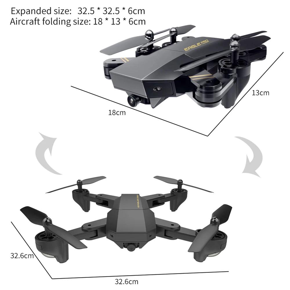 Профессиональный Интеллектуальный складной Дрон Wifi FPV фиксированная Высокая 480 P/720 P HD камера стабильный карданный Безголовый режим Квадрокоптер