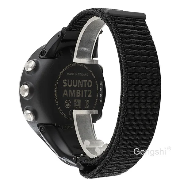 Ремешок Gengshi Milanese Loop для часов Suunto Ambit1 2, 3, 2 S, 2R, Ambit 3 Sport, Ambit 3 Run, Ambit 3 пиковая - Цвет ремешка: nylon  Loop  black