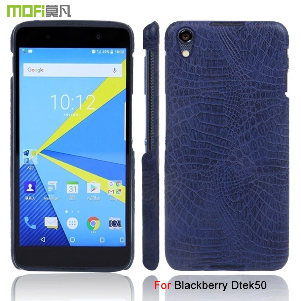 

Blackberry Dtek 50 Case Cover PU Leather Mofi Original Dtek50 Case BB Dtek 50 Case Cover Crocodile Skin Case Business Coque Slim