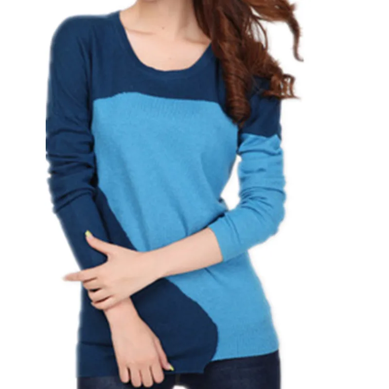 Hot Sale Cashmere Blended Women Sweater Winter and Autumn Warm round neck Sweater knitting Female fashion pullover