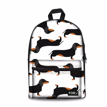

Customized School Backpack for Girls Doxie Dachshund Sausage Dog Printing School Bags Children Backpacks Schoolbag Kids Bag