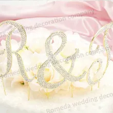 1 комплект буквы со стразами День рождения/Свадебный торт Топпер пользовательское имя украшения для торта персонализированные день рождения
